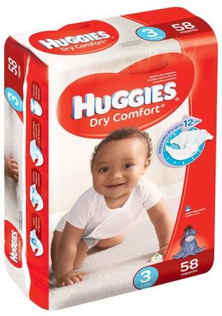 Huggies Dry Comfort Size 3 Midi 58ea